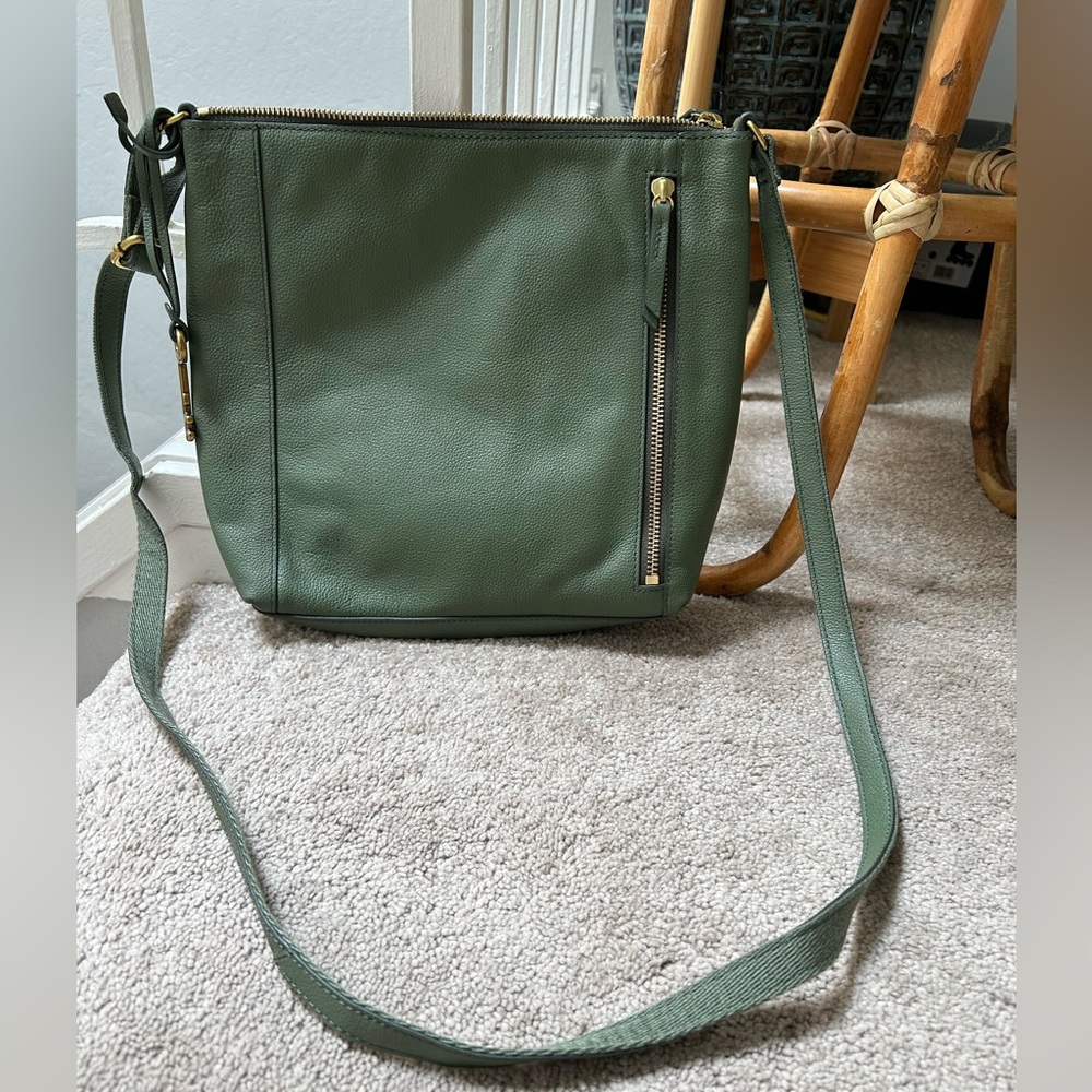 Fossil green crossbody bag